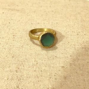 Anthropologie precious stone green ring